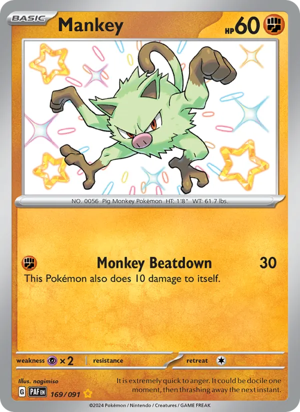 Mankey Paldean Fates 169/91