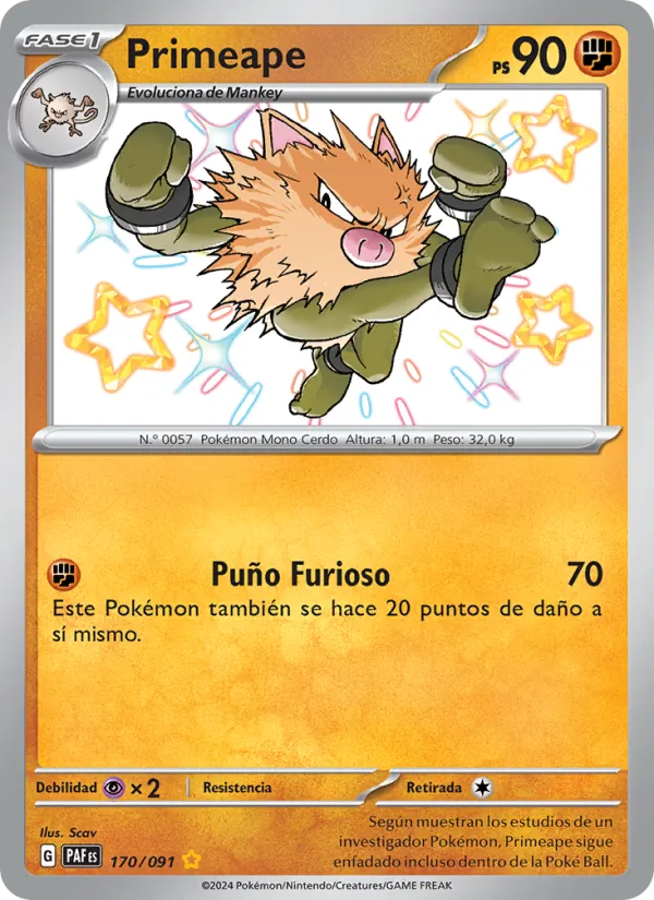 Primeape Destinos de Paldea 170/91