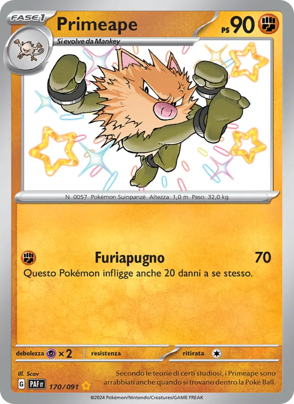 Primeape Destino di Paldea 170/91