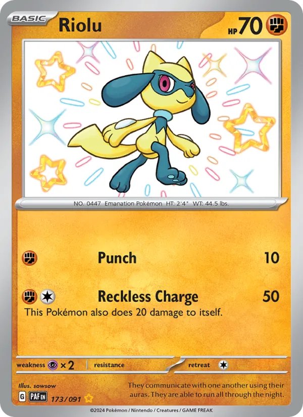 Riolu Paldean Fates 173/91