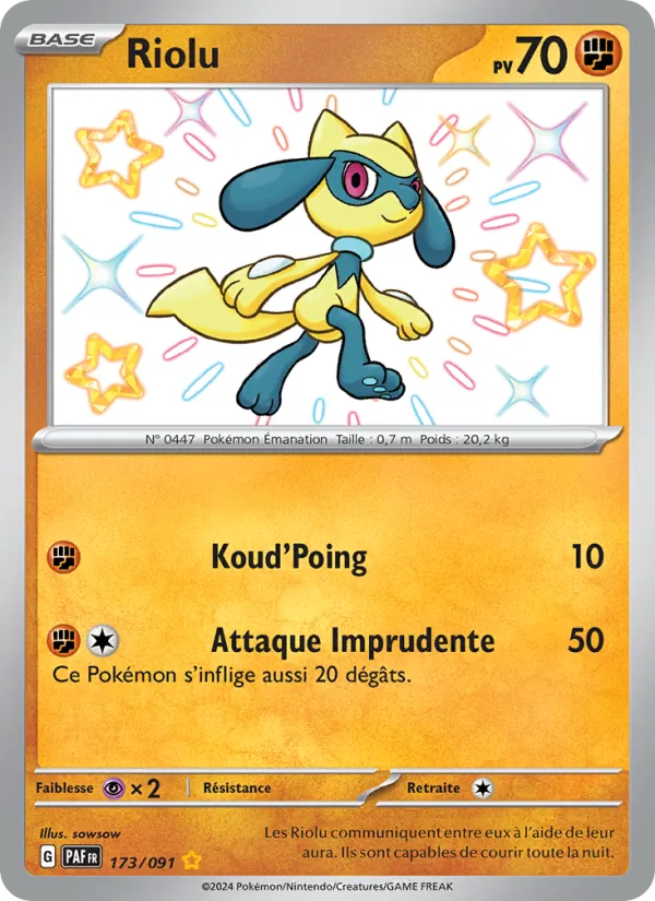 Riolu Destinées de Paldea 173/91