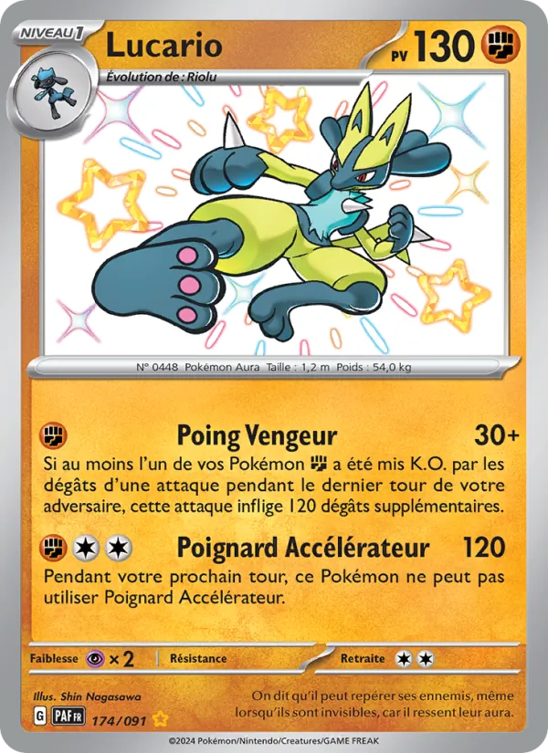 Lucario Destinées de Paldea 174/91