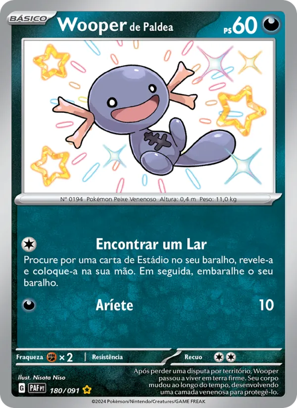 Wooper de Paldea Destinos de Paldea 180/91