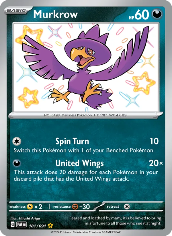 Murkrow Paldean Fates 181/91