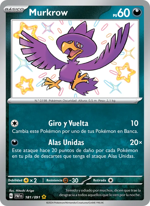Murkrow Destinos de Paldea 181/91