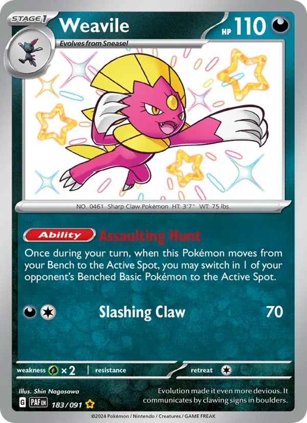 Weavile Paldean Fates 183/91
