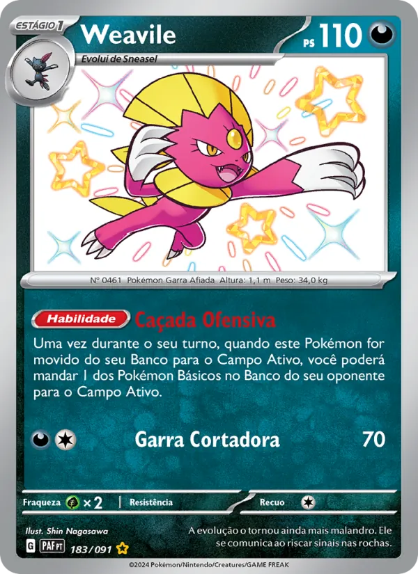 Weavile Destinos de Paldea 183/91