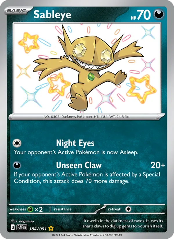 Sableye Paldean Fates 184/91