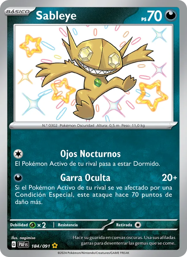Sableye Destinos de Paldea 184/91