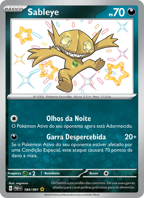 Sableye Destinos de Paldea 184/91