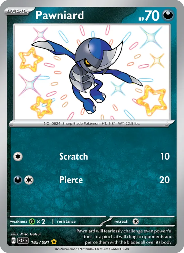 Pawniard Paldean Fates 185/91
