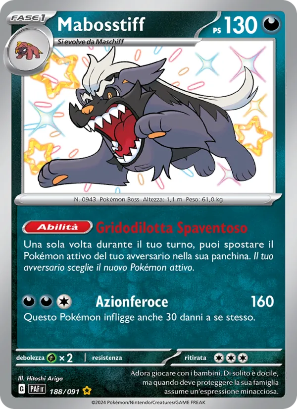 Mabosstiff Destino di Paldea 188/91