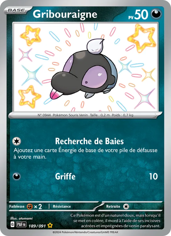 Gribouraigne Destinées de Paldea 189/91