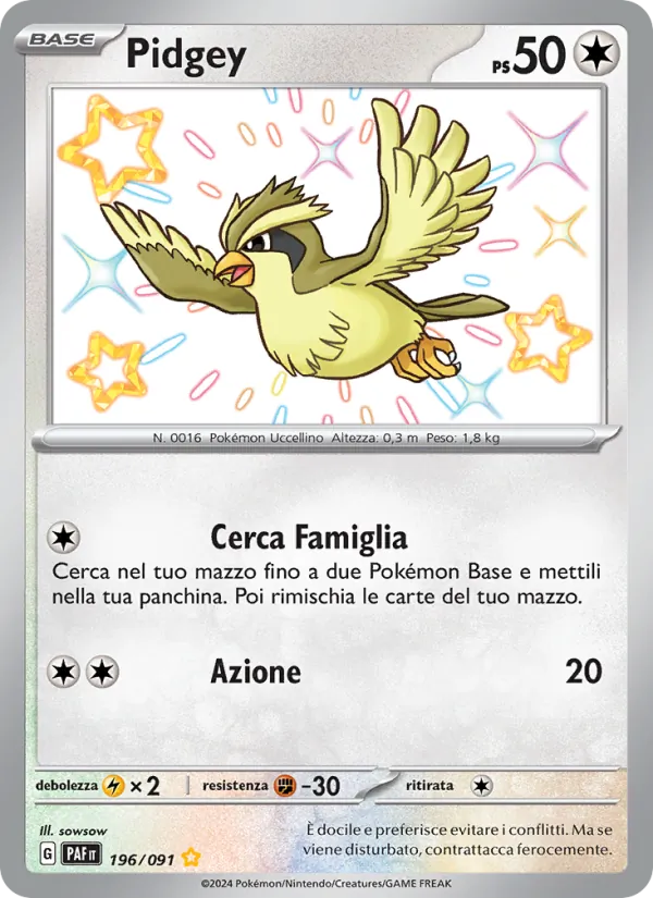 Pidgey Destino di Paldea 196/91