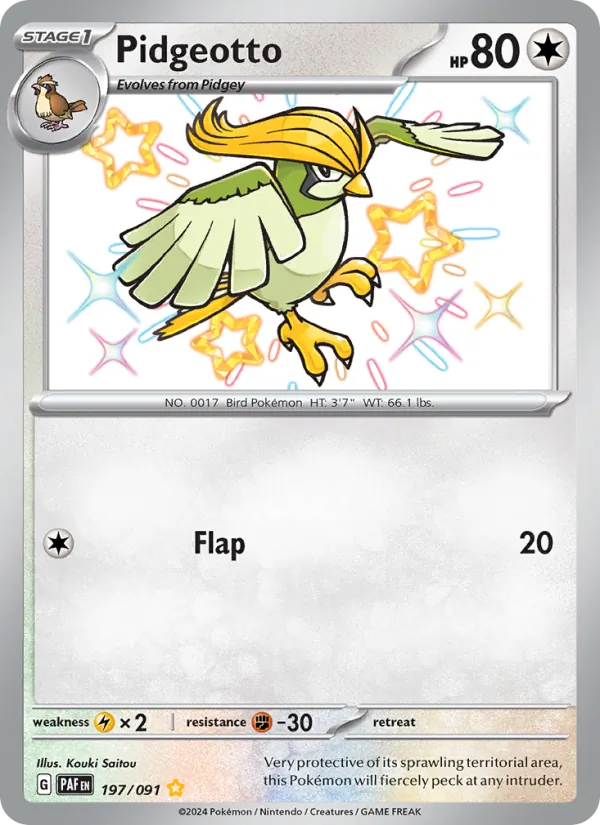 Pidgeotto Paldean Fates 197/91