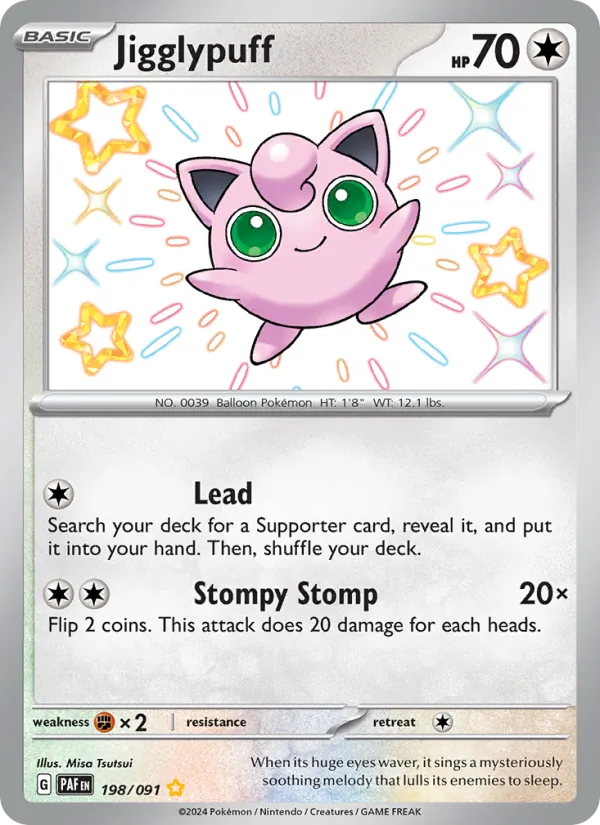 Jigglypuff Paldean Fates 198/91