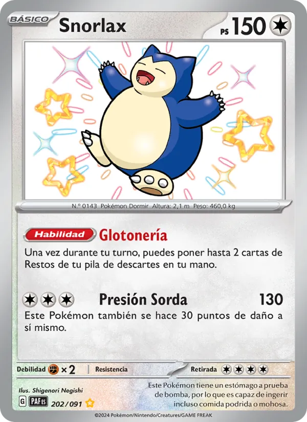 Snorlax Destinos de Paldea 202/91
