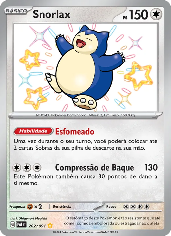 Snorlax Destinos de Paldea 202/91