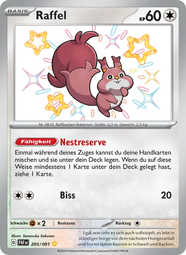 Raffel Paldeas Schicksale 205/91