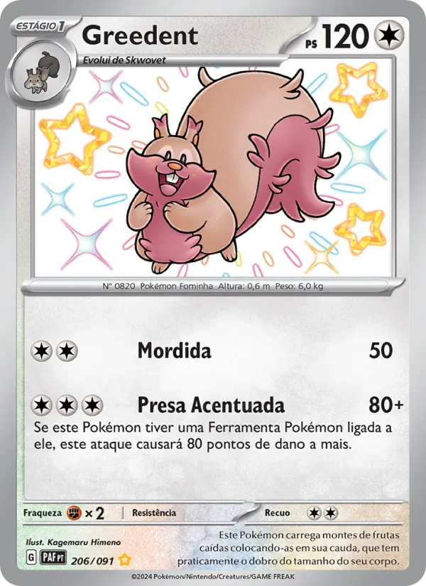 Greedent Destinos de Paldea 206/91