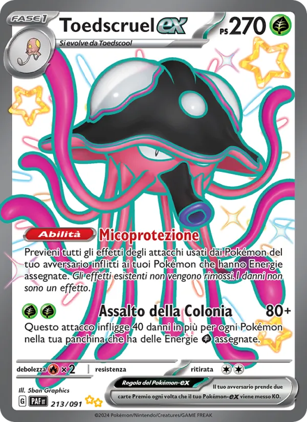 Toedscruel-ex Destino di Paldea 213/91
