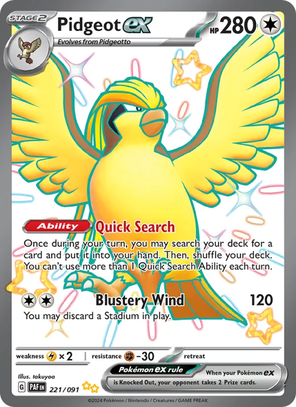 Pidgeot ex Paldean Fates 221/91