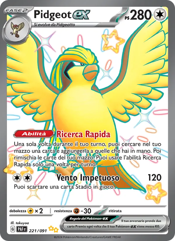 Pidgeot-ex Destino di Paldea 221/91