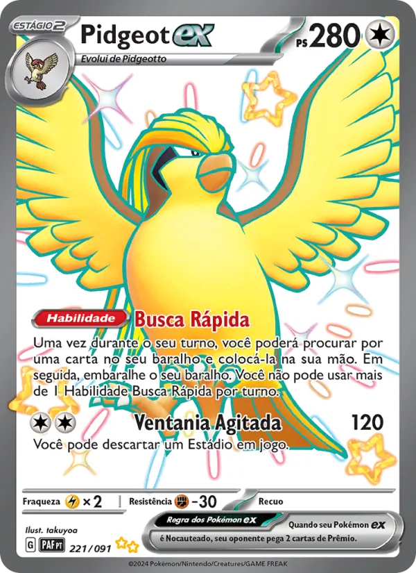 Pidgeot ex Destinos de Paldea 221/91