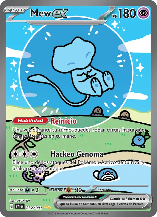Mew ex Destinos de Paldea 232/91