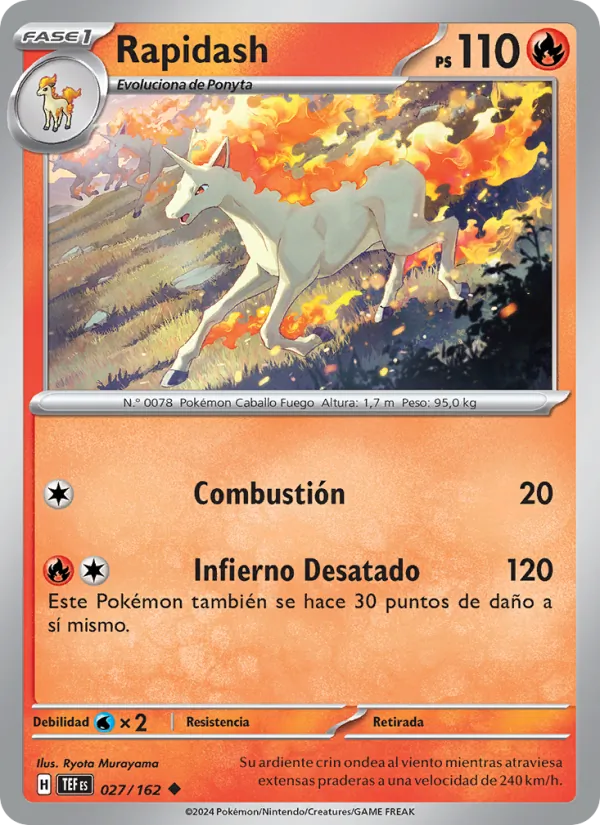 Rapidash Fuerzas Temporales 027/162