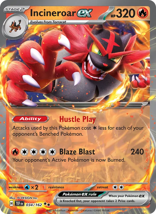 Incineroar ex Temporal Forces 034/162