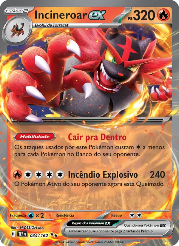 Incineroar ex Forças Temporais 034/162