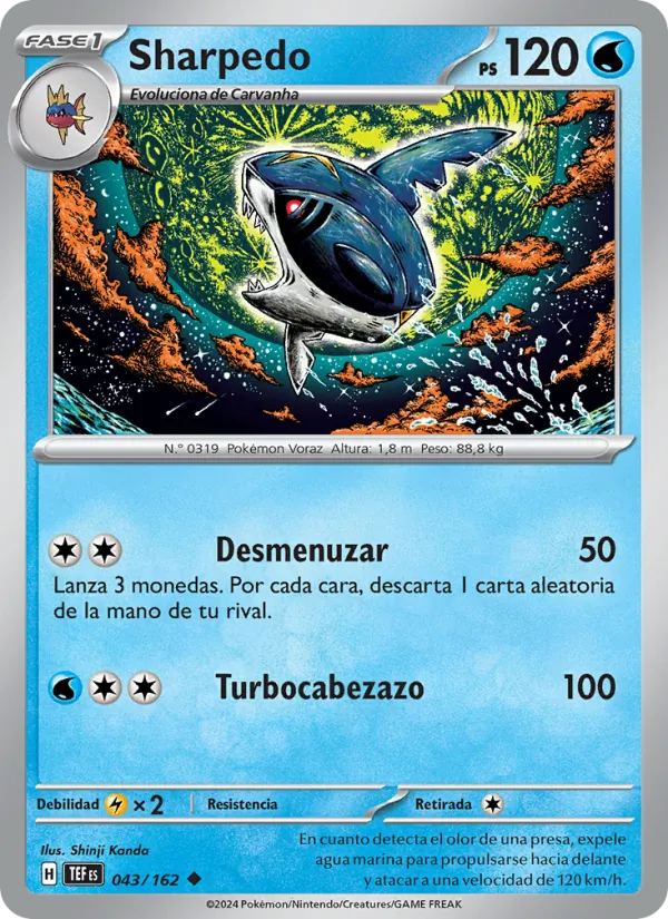 Sharpedo Fuerzas Temporales 043/162