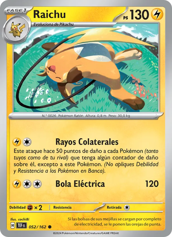 Raichu Fuerzas Temporales 052/162