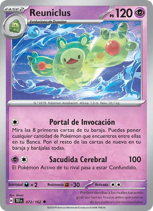 Reuniclus Fuerzas Temporales 072/162