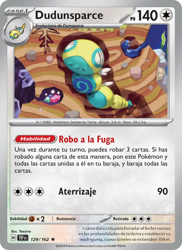 Dudunsparce Fuerzas Temporales 129/162
