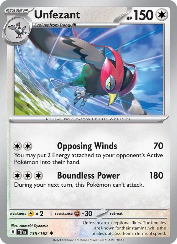 Unfezant Temporal Forces 135/162