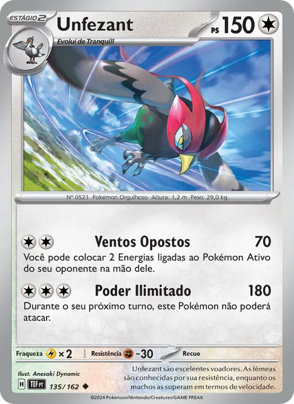 Unfezant Forças Temporais 135/162