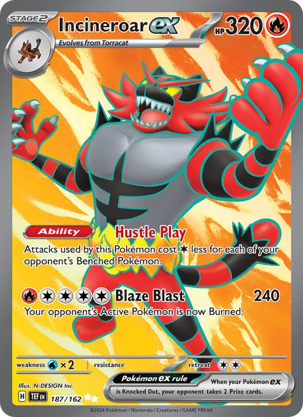 Incineroar ex Temporal Forces 187/162