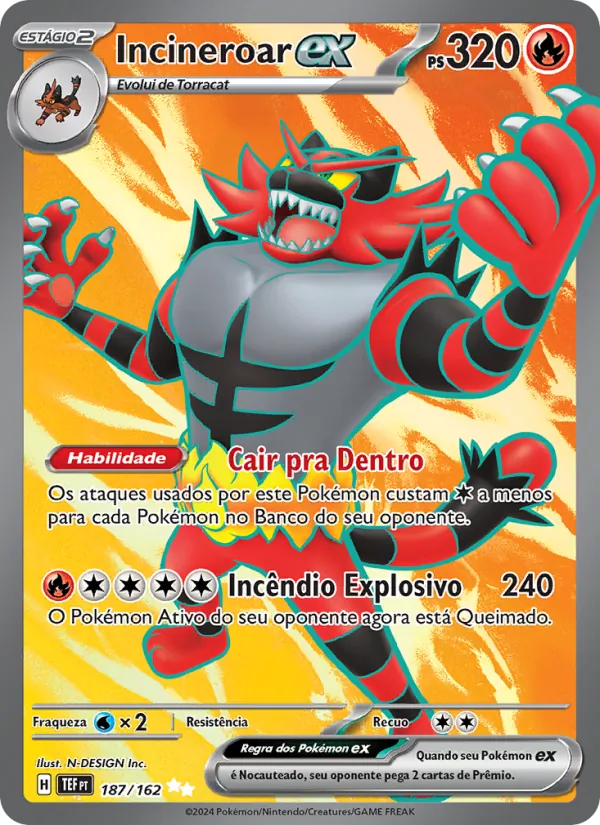 Incineroar ex Forças Temporais 187/162