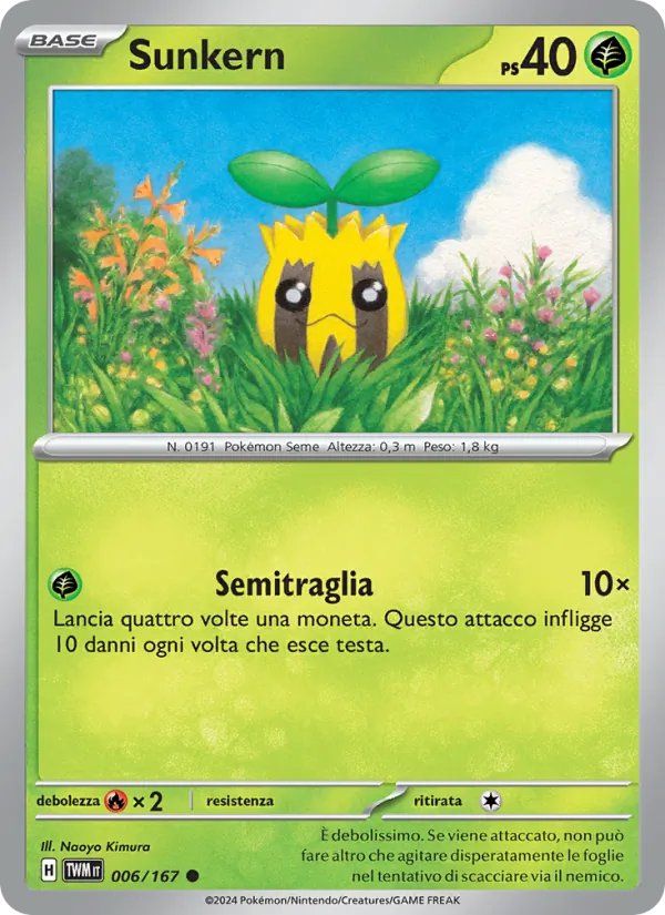 Sunkern Crepuscolo Mascherato 006/167