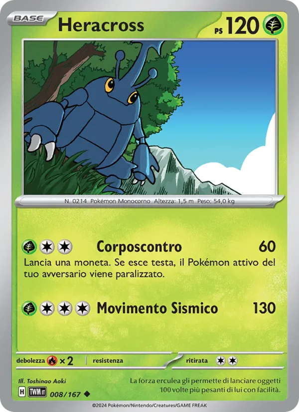 Heracross Crepuscolo Mascherato 008/167