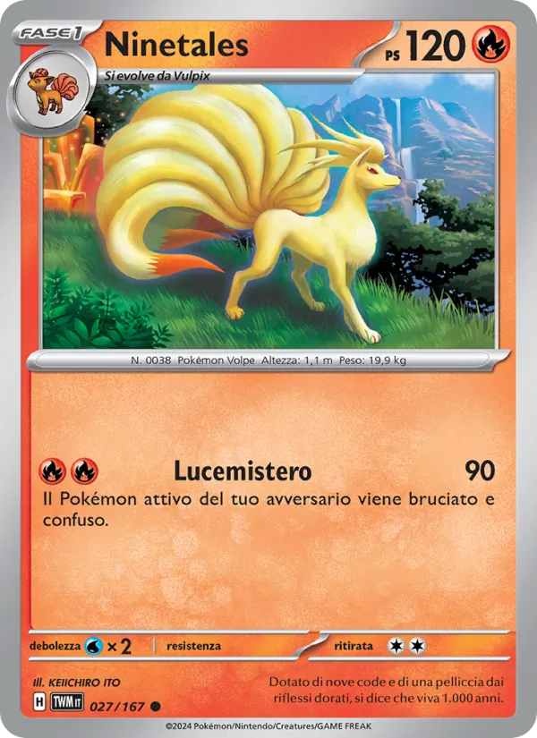 Ninetales Crepuscolo Mascherato 027/167
