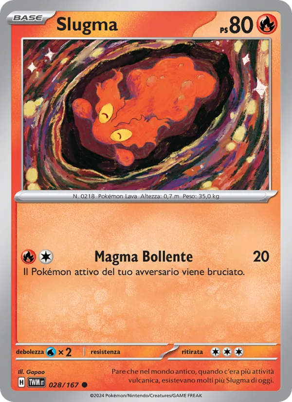 Slugma Crepuscolo Mascherato 028/167