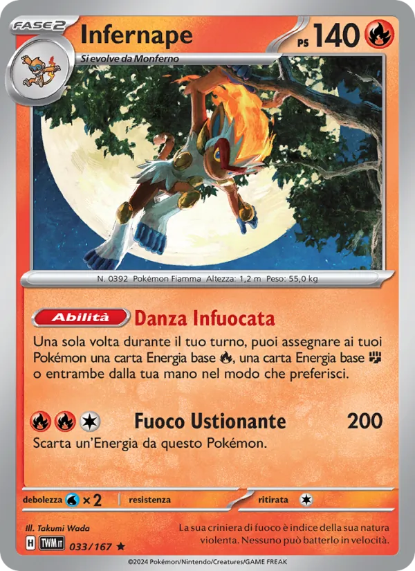 Infernape Crepuscolo Mascherato 033/167