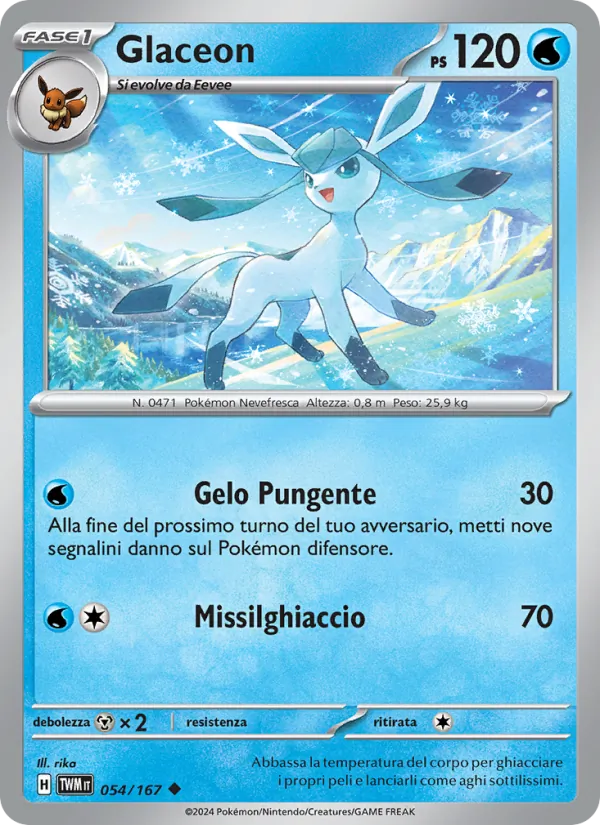 Glaceon Crepuscolo Mascherato 054/167