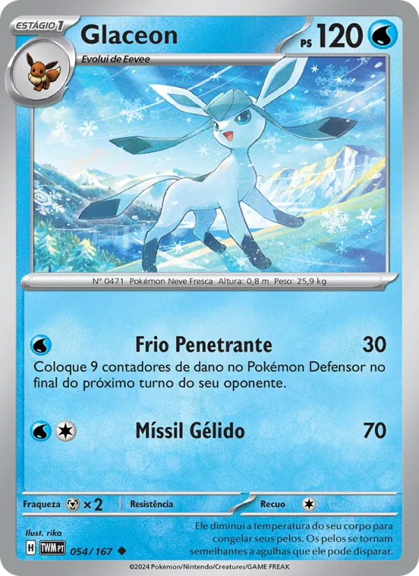 Glaceon Máscaras do Crepúsculo 054/167