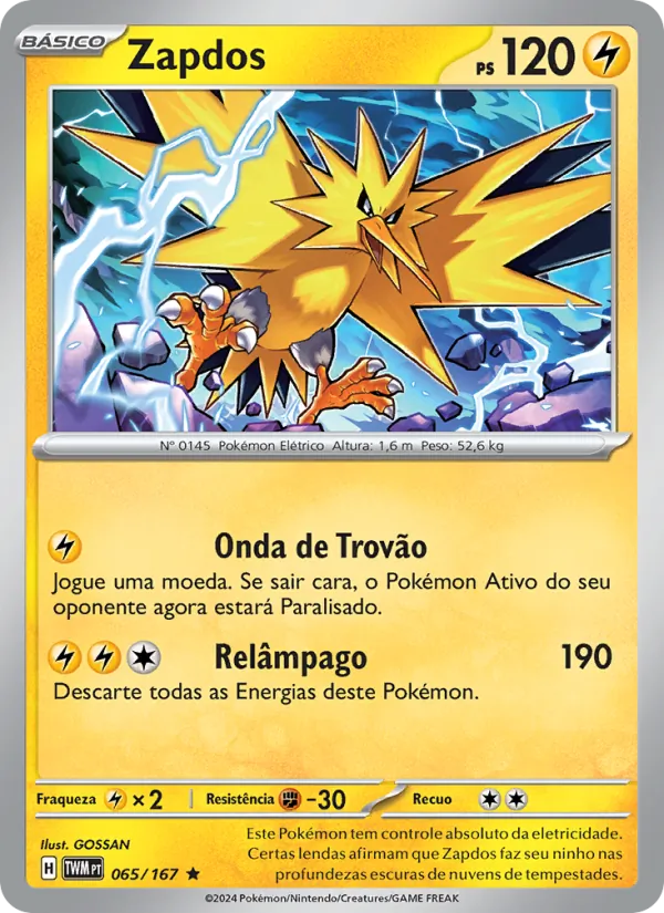 Zapdos Máscaras do Crepúsculo 065/167