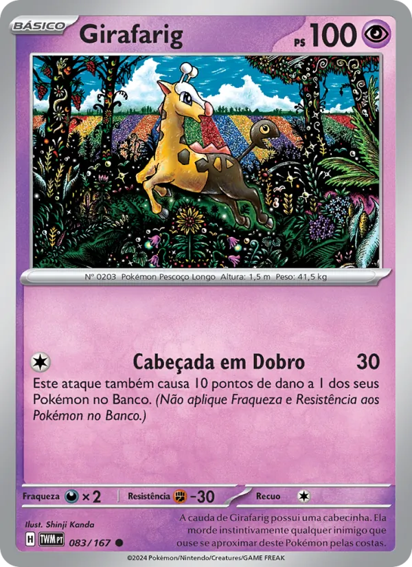 Girafarig Máscaras do Crepúsculo 083/167