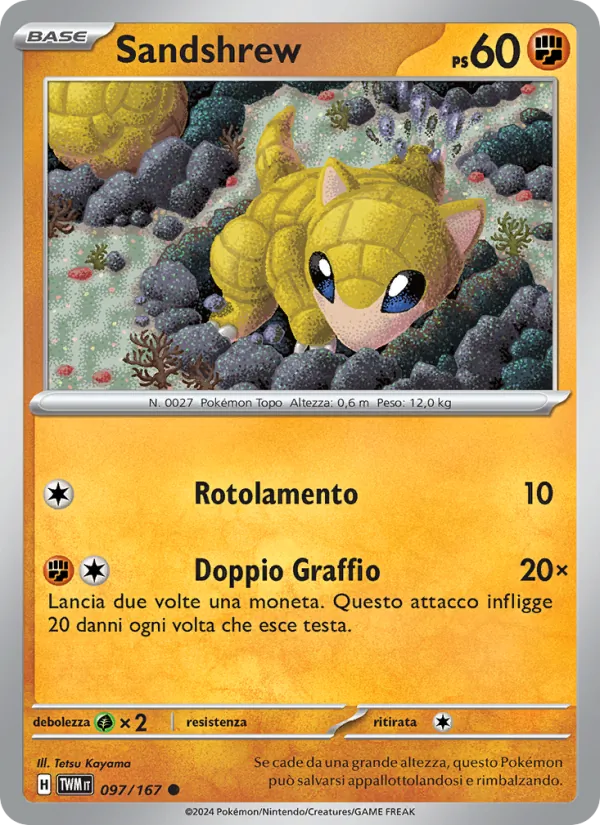 Sandshrew Crepuscolo Mascherato 097/167